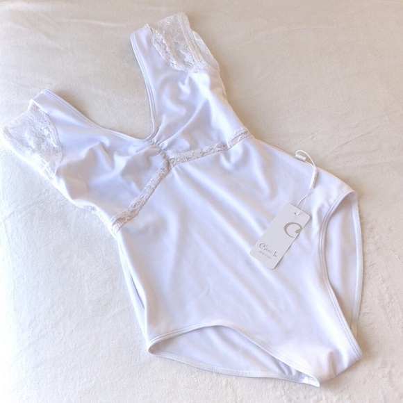 Yumiko Other - NWT! Class In Lace Cap Sleeve Leotard